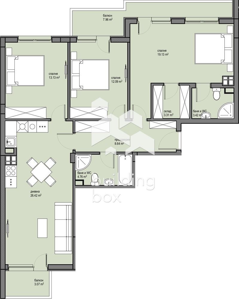 À venda  3 quartos Sofia , Krasna poliana 2 , 135 m² | 27785650 - imagem [2]