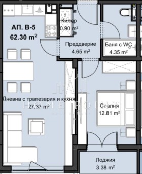 1 υπνοδωμάτιο Χρηστο Σμηρνενσκη, Πλοβδηβ 5