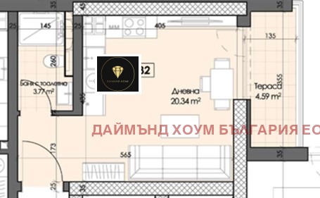 Te koop  Studio Plovdiv , Gagarin , 44 m² | 37330367 - afbeelding [2]