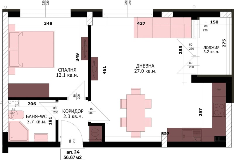 Продава  2-стаен град Варна , Кайсиева градина , 60 кв.м | 53172576 - изображение [11]