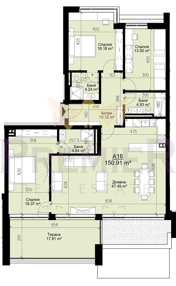Продава 4-СТАЕН, гр. Варна, Бриз, снимка 3 - Апартаменти - 55537394