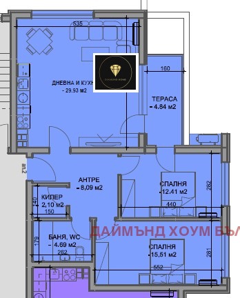 Eladó  2 hálószobás Plovdiv , Juzsen , 112 négyzetméter | 52355282 - kép [2]