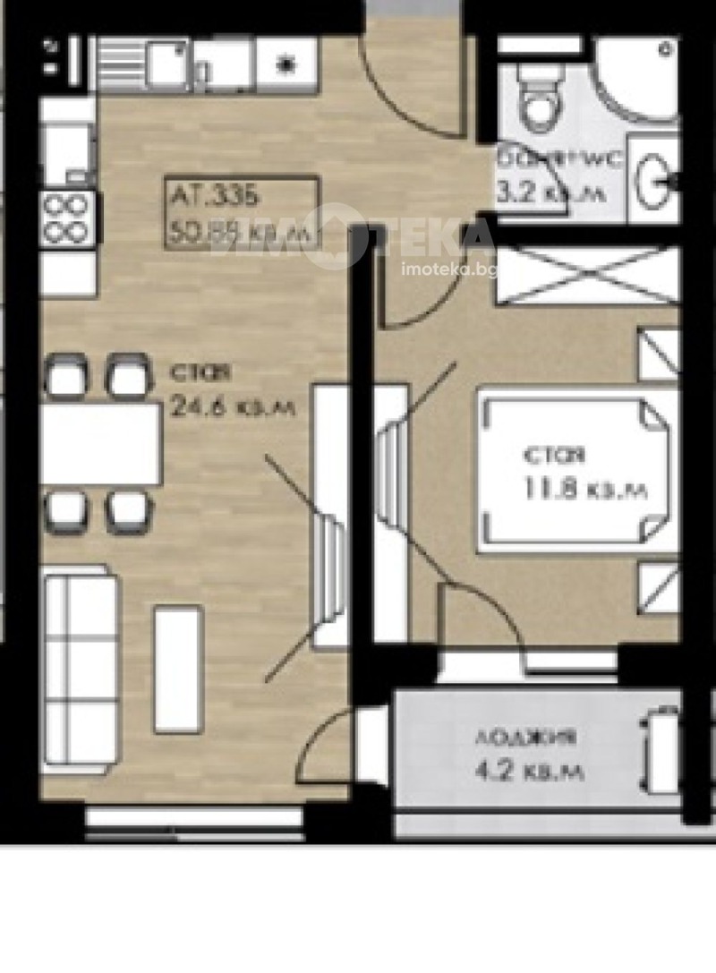Na prodej  1 ložnice Sofia , Družba 2 , 60 m2 | 21956824 - obraz [2]