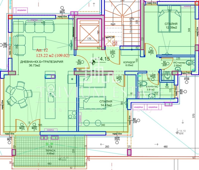 Продава 3-СТАЕН, гр. Пловдив, Кючук Париж, снимка 2 - Апартаменти - 52659491