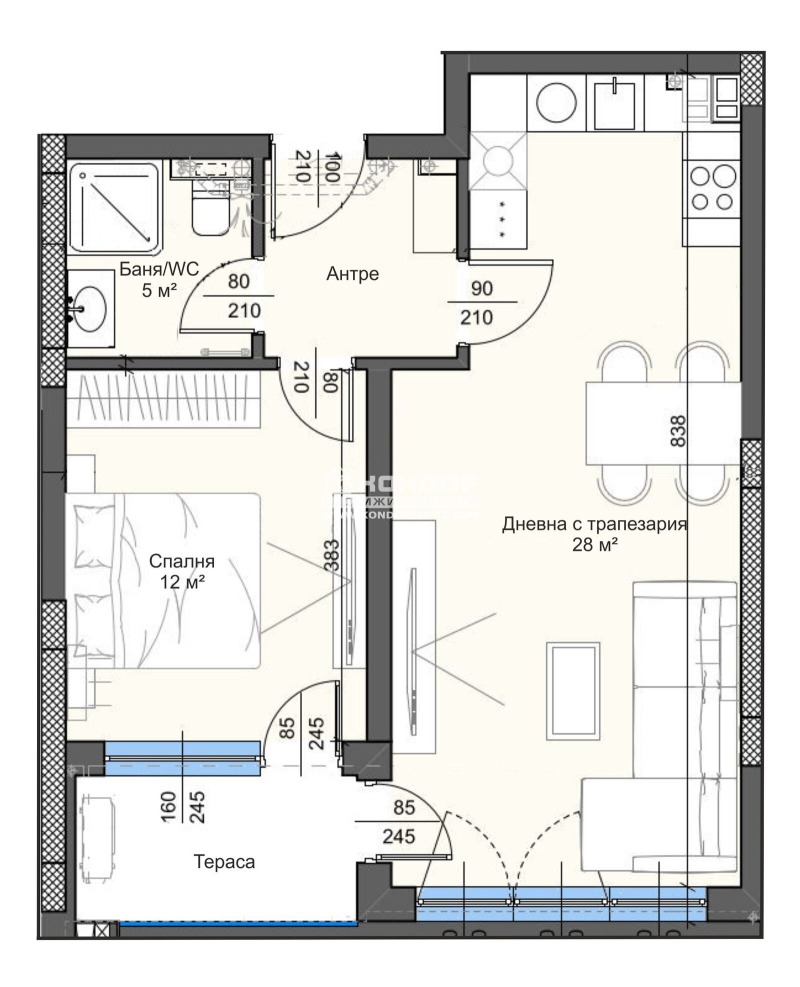 For Sale  1 bedroom Plovdiv , Trakiya , 74 sq.m | 65454667 - image [4]