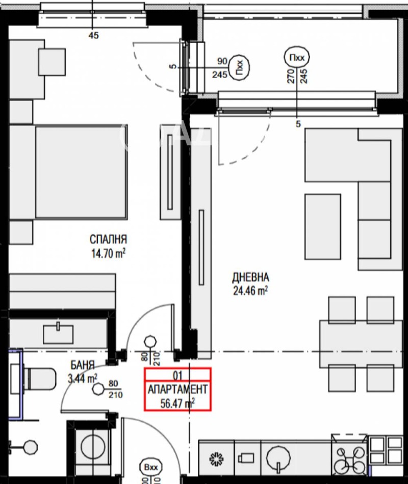 Προς πώληση  1 υπνοδωμάτιο Σοφηια , Οβτσα κυπελ 2 , 69 τ.μ | 70545500 - εικόνα [4]