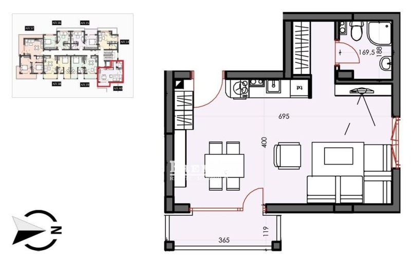 Продава  1-стаен област Бургас , гр. Свети Влас , 51 кв.м | 20366275 - изображение [4]