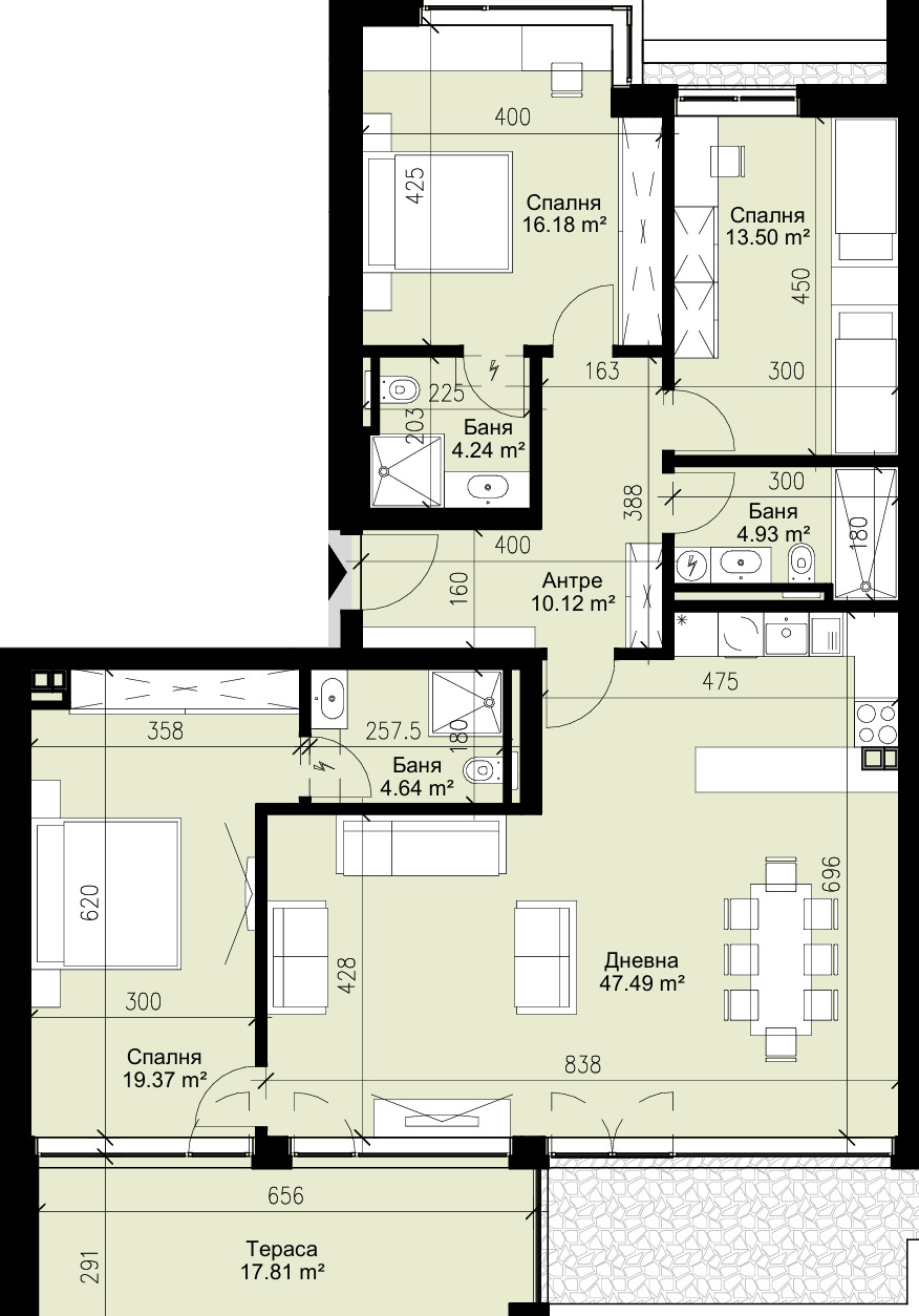 Продава 4-СТАЕН, гр. Варна, Бриз, снимка 2 - Апартаменти - 49226128