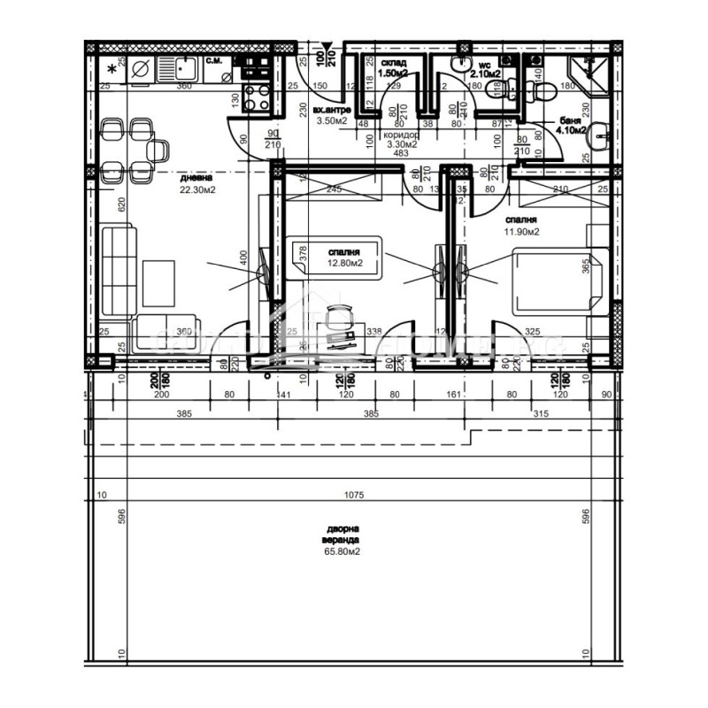 Myytävänä  2 makuuhuonetta Plovdiv , Ostromila , 110 neliömetriä | 94407601 - kuva [6]