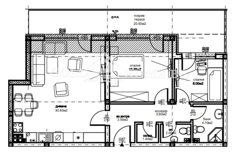 Till salu  2 sovrum Plovdiv , Ostromila , 110 kvm | 94407601 - bild [2]