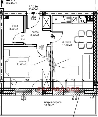 For Sale  1 bedroom Plovdiv , Belomorski , 60 sq.m | 27733582