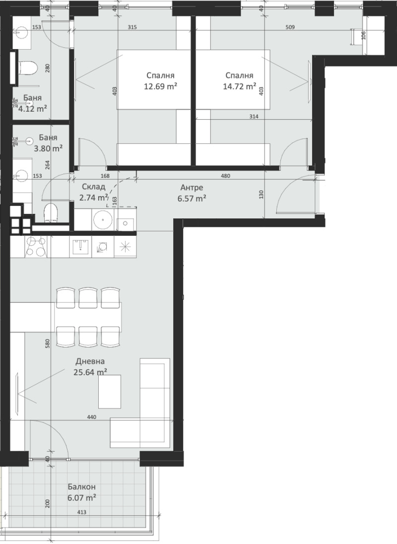De vânzare  2 dormitoare Sofia , Malinova dolina , 109 mp | 70976656 - imagine [2]