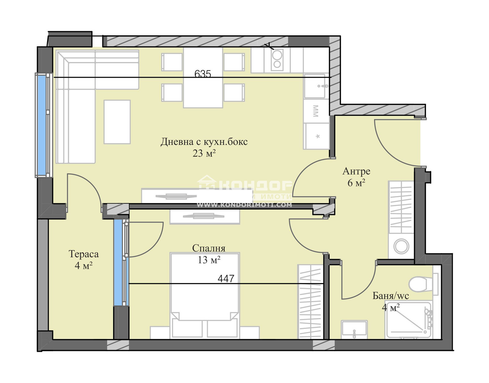 Продава 2-СТАЕН, гр. Пловдив, Кършияка, снимка 5 - Апартаменти - 49956283