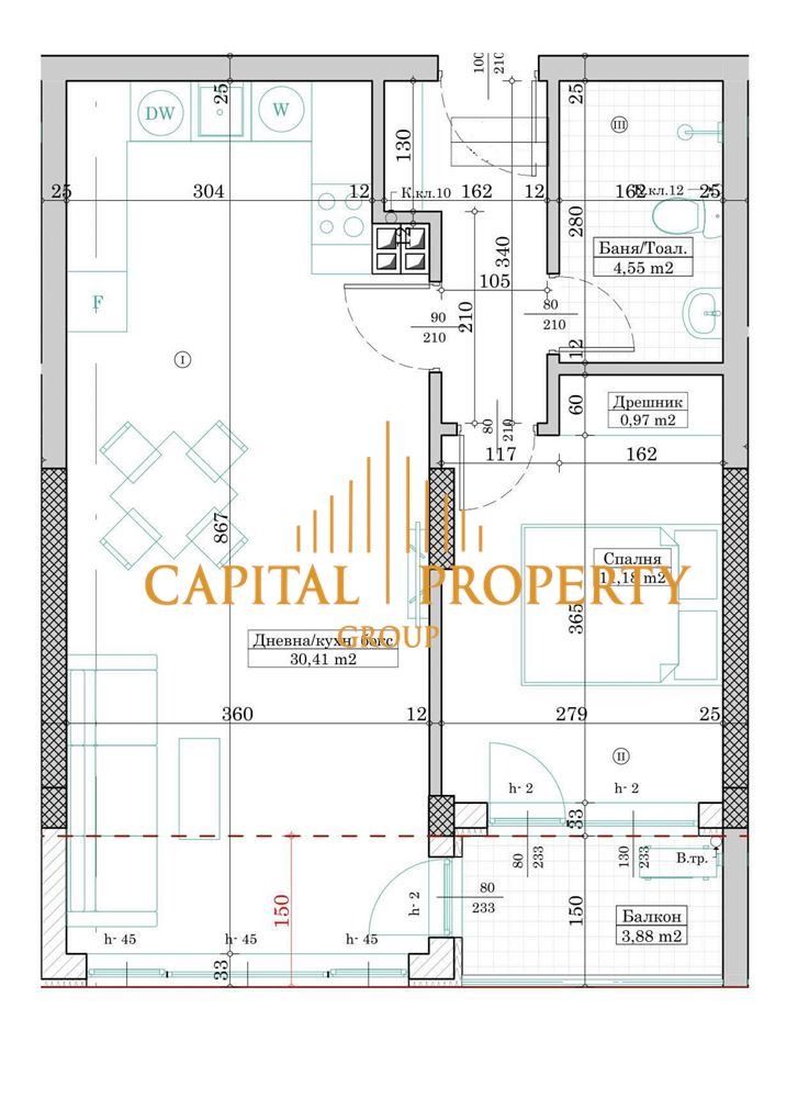 Na prodej  1 ložnice Varna , Levski 2 , 72 m2 | 47181761