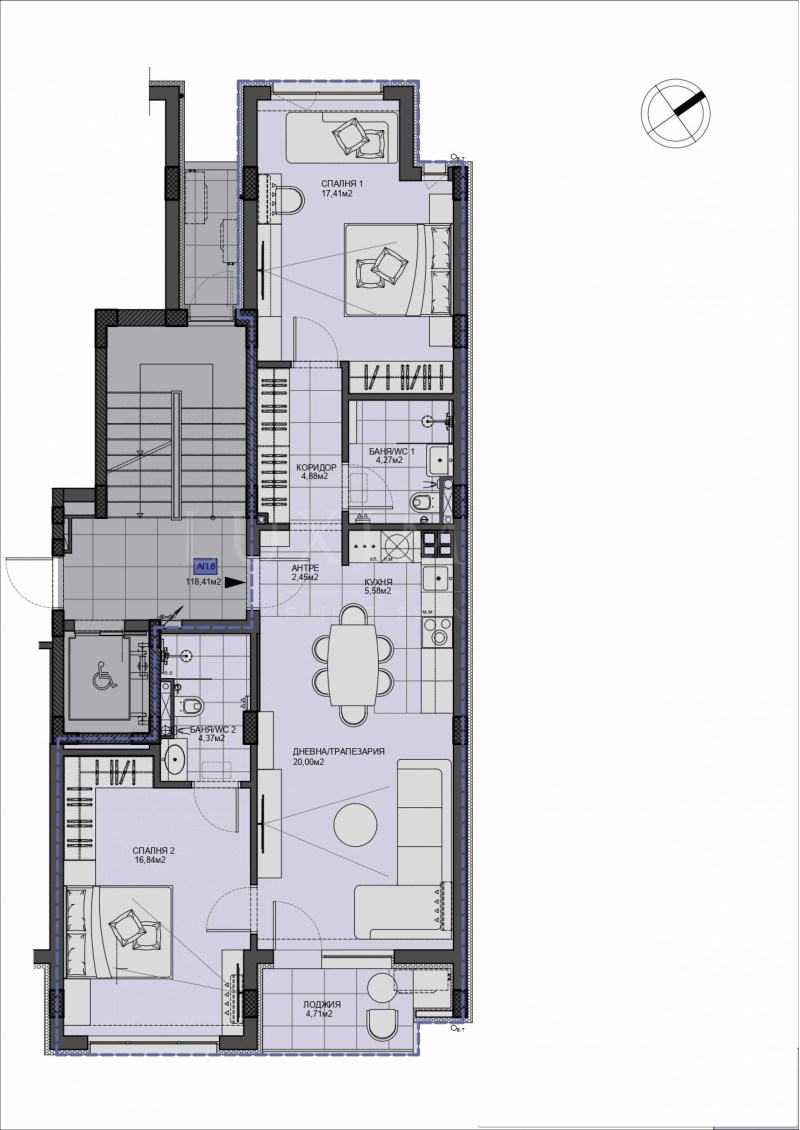 De vânzare  2 dormitoare Plovdiv , Țentâr , 119 mp | 89846097 - imagine [2]