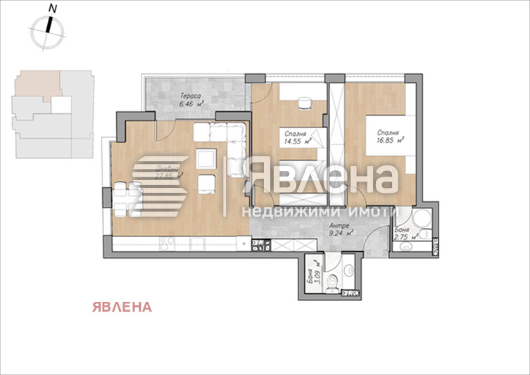 Продава 3-СТАЕН, гр. София, Лозенец, снимка 16 - Апартаменти - 54073344