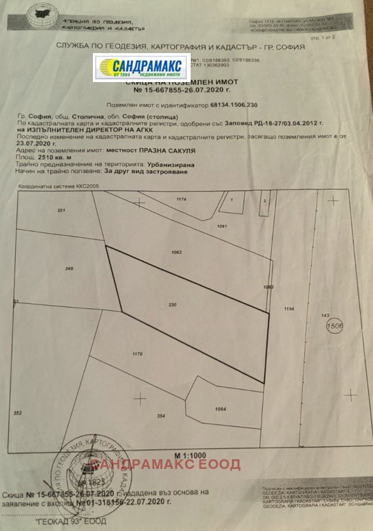 Продава ПАРЦЕЛ, гр. София, Дружба 2