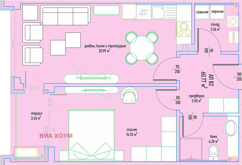 Продава  2-стаен град София , Малинова долина , 69 кв.м | 65340697 - изображение [4]