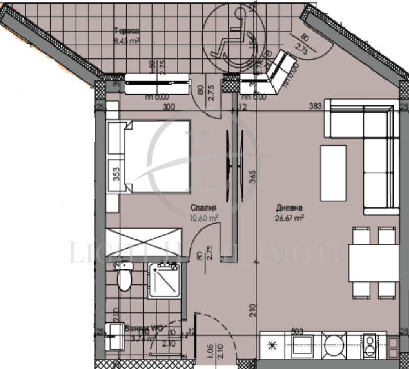 Na prodej  1 ložnice Plovdiv , Christo Smirnenski , 73 m2 | 85214370 - obraz [5]