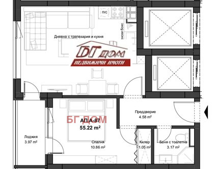 Satılık  1 yatak odası Plovdiv , Yujen , 69 metrekare | 80893274 - görüntü [2]