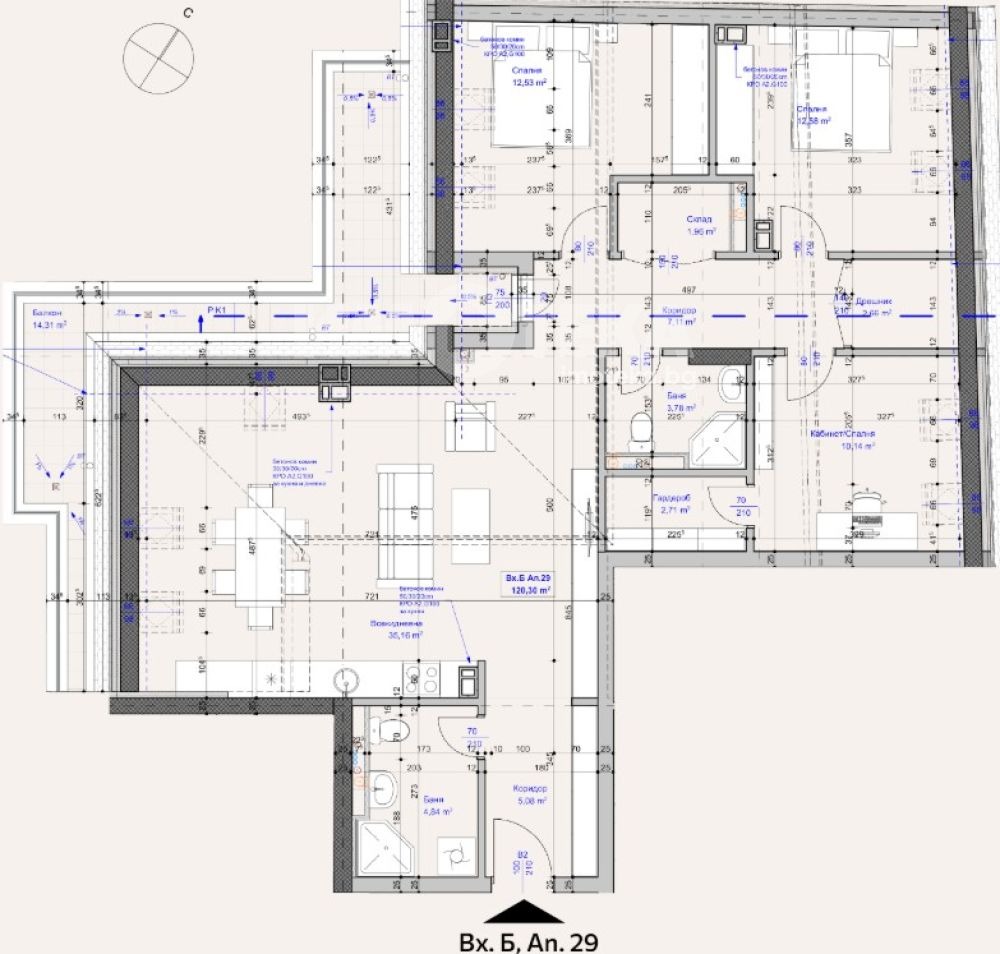 Продава МНОГОСТАЕН, гр. София, Лагера, снимка 4 - Апартаменти - 53800892
