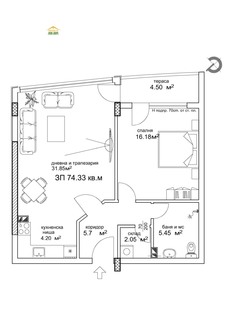 Satılık  1 yatak odası Plovdiv , Sadiyski , 92 metrekare | 23903475 - görüntü [6]