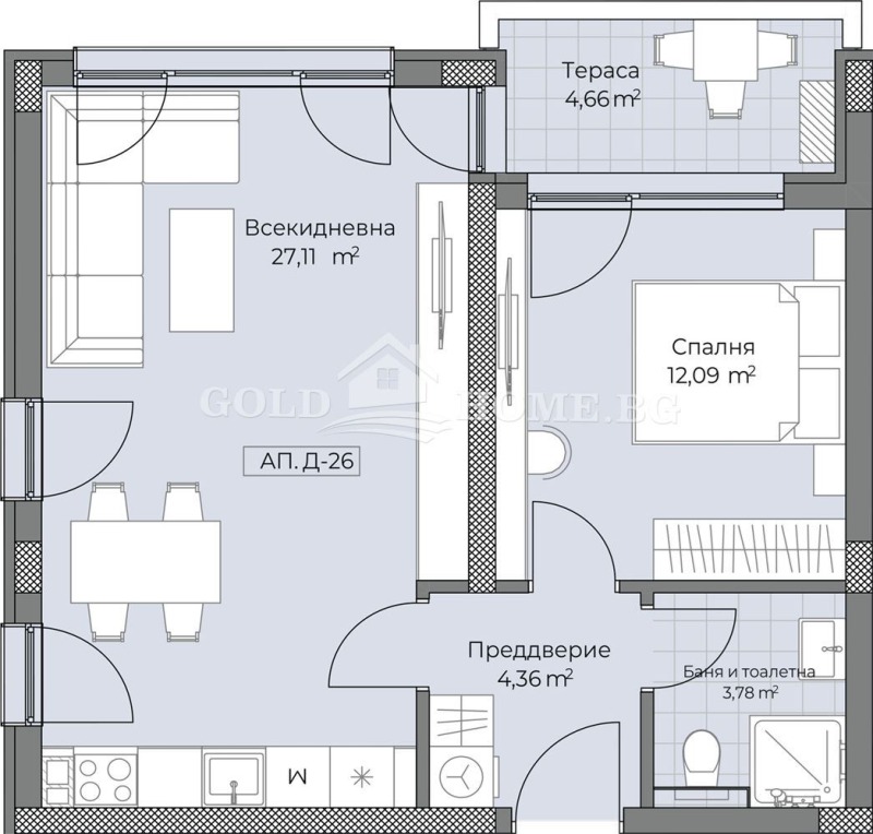 Na sprzedaż  1 sypialnia Plowdiw , Ostromila , 72 mkw | 68062798 - obraz [2]