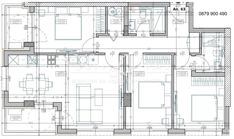 Te koop  3 slaapkamers Varna , Mladost 2 , 121 m² | 82283984