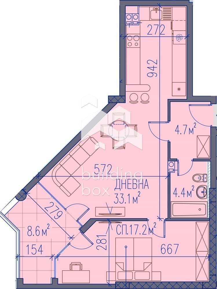 Zu verkaufen  1 Schlafzimmer Plowdiw , Hristo Smirnenski , 94 qm | 69094740 - Bild [6]