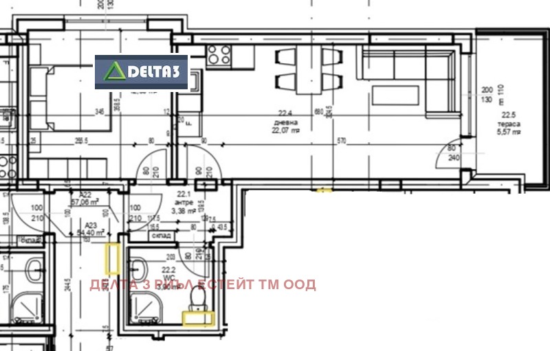Продава 2-СТАЕН в град София, Малинова долина - 68 кв.м / 175 000 € » 342 270.25 лв., ДЕЛТА 3 РИЪЛ ЕСТЕЙТ ТМ ООД