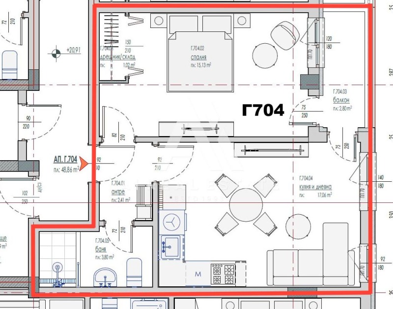 Te koop  1 slaapkamer Pleven , Sjirok tsentar , 55 m² | 59521708 - afbeelding [3]