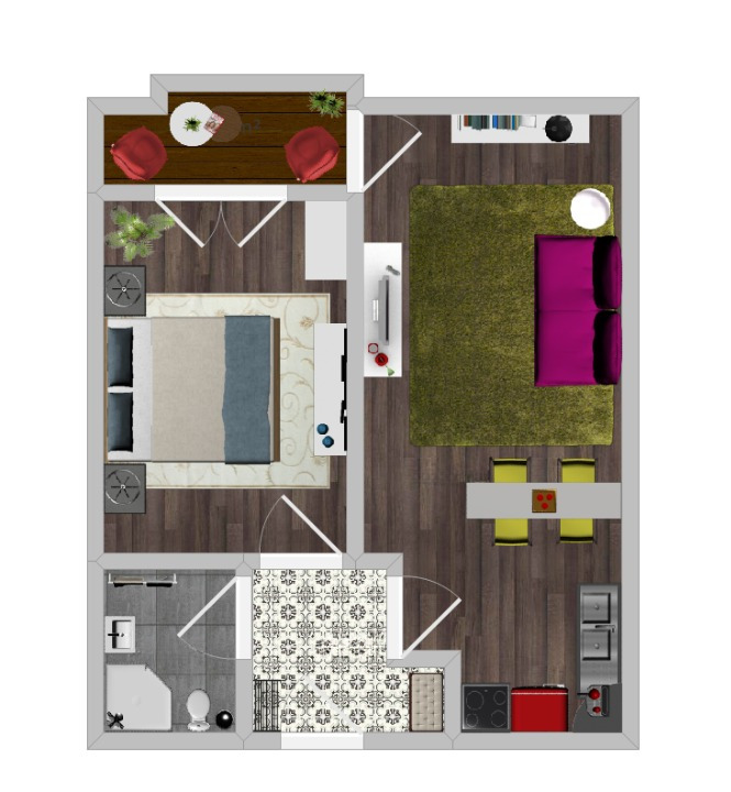 Продава  2-стаен град Пловдив , Остромила , 65 кв.м | 87180292 - изображение [2]