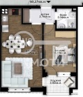 Продава  2-стаен град Пловдив , Коматево , 60 кв.м | 43319003