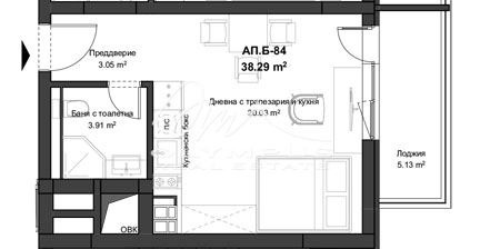 Till salu  Studio Plovdiv , Jujen , 44 kvm | 18220369 - bild [2]