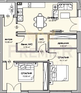 2 Schlafzimmer Wladislaw Warnentschik 1, Warna