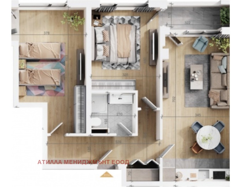 Продается  2 спальни Пловдив , Тракия , 102 кв.м | 91917173 - изображение [2]