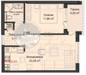 1 Schlafzimmer Gagarin, Plowdiw 1