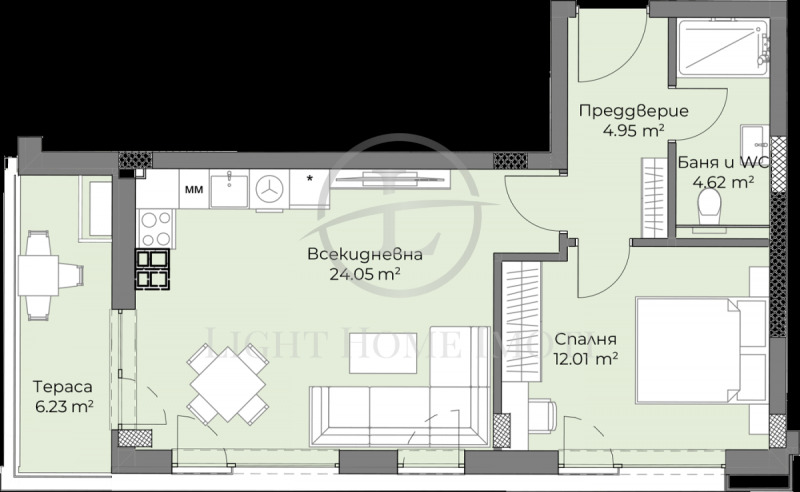 Myytävänä  1 makuuhuone Plovdiv , Hristo Smirnenski , 74 neliömetriä | 79934326 - kuva [4]