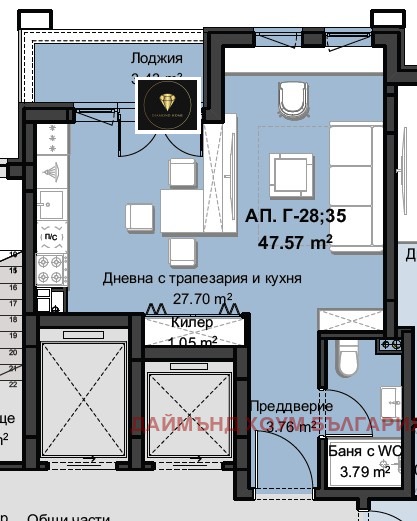 Продава 1-СТАЕН, гр. Пловдив, Христо Смирненски, снимка 2 - Aпартаменти - 47266409