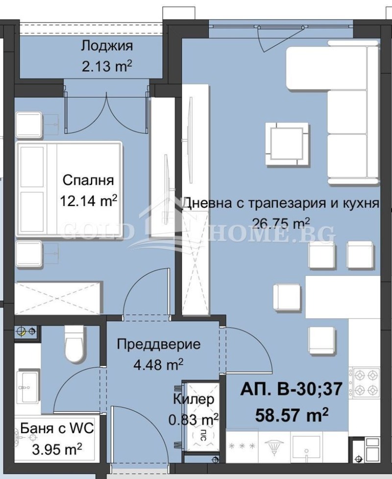 Продава 2-СТАЕН, гр. Пловдив, Христо Смирненски, снимка 12 - Aпартаменти - 48765635