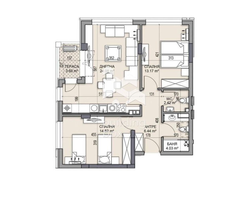 À vendre  2 chambres Plovdiv , Gagarin , 99 m² | 80782317 - image [2]
