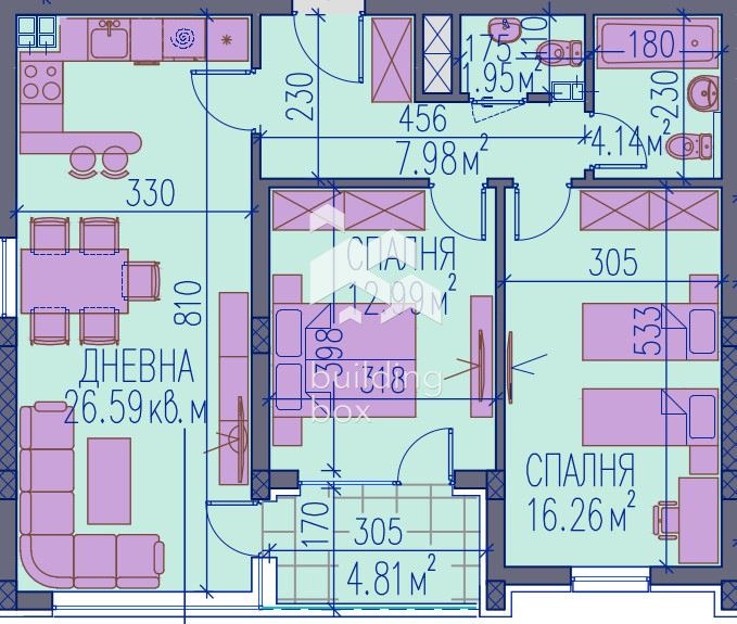 Til salg  2 soveværelser Plovdiv , Trakiya , 107 kvm | 53267652 - billede [4]