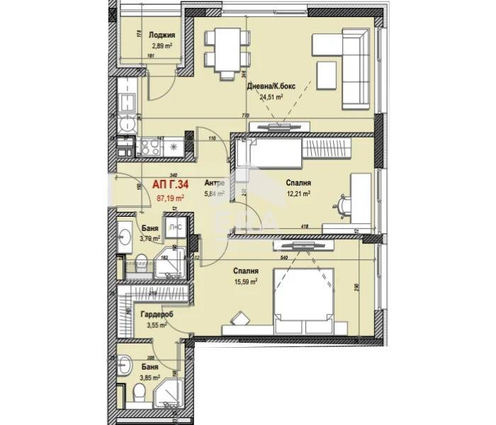Zu verkaufen  2 Schlafzimmer Sofia , Mladost 3 , 114 qm | 30350935 - Bild [3]