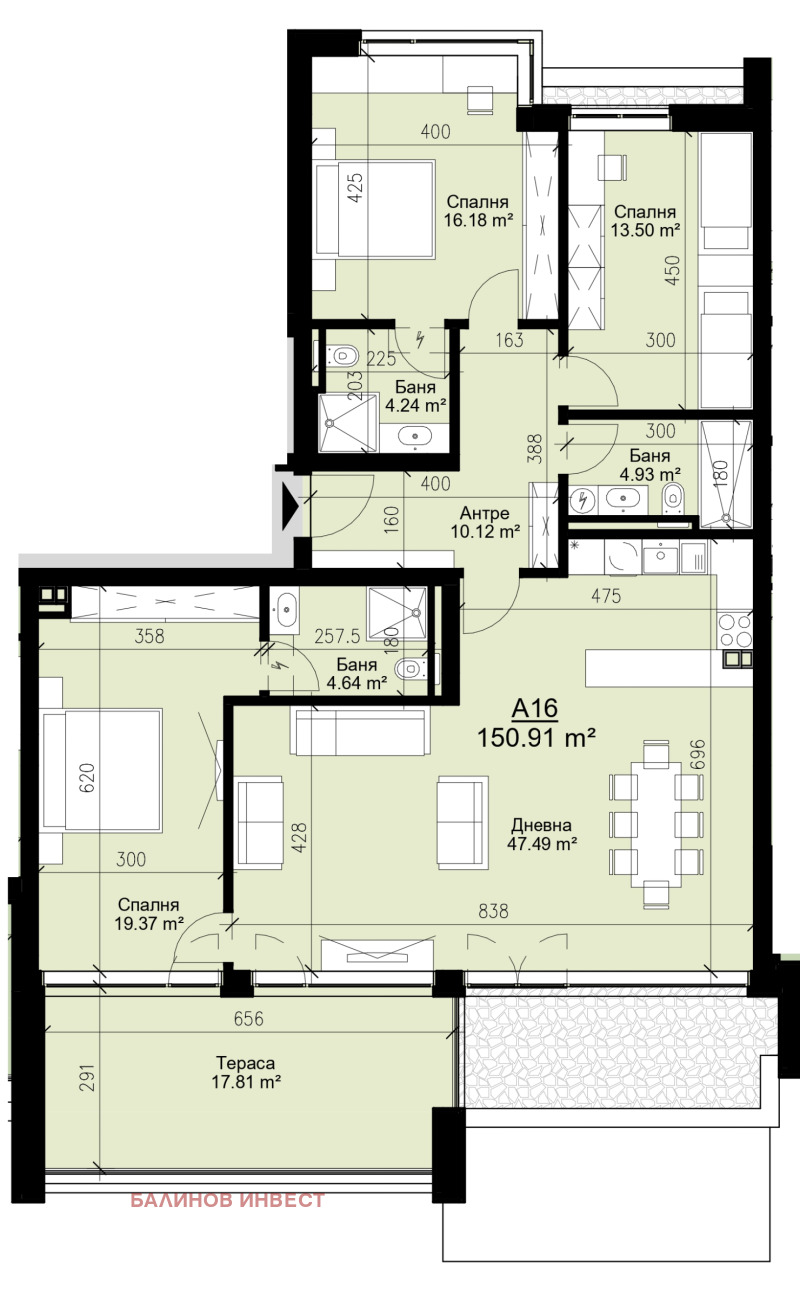 Продава 4-СТАЕН, гр. Варна, Бриз, снимка 3 - Aпартаменти - 49457272