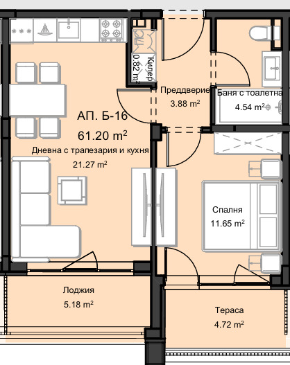 À venda  1 quarto Plovdiv , Ostromila , 74 m² | 25704112 - imagem [3]