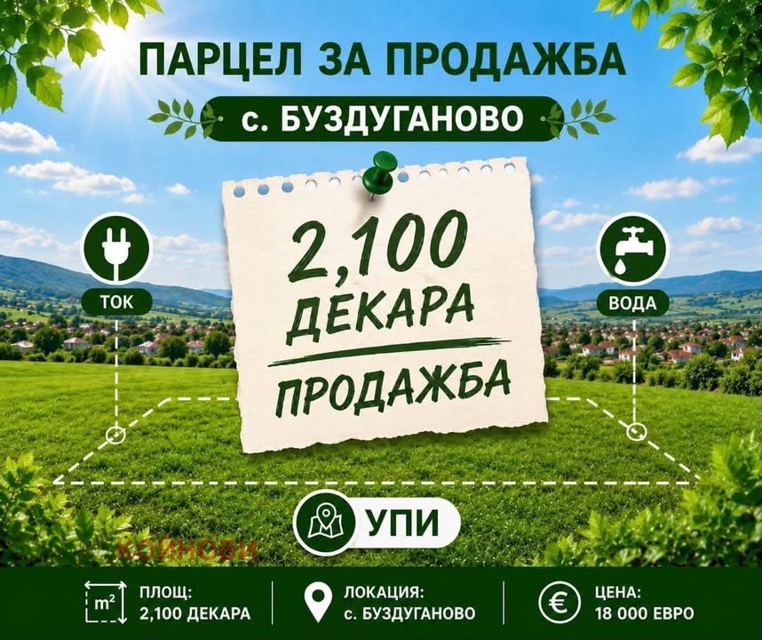Продава ПАРЦЕЛ, с. Боздуганово, област Стара Загора, снимка 1 - Парцели - 55768262