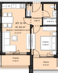 Продава 2-СТАЕН, град Пловдив, Остромила • 98455 € / 192561.24 лв. • 45512546 3