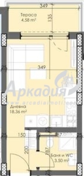 Na prodej  Studio Plovdiv , Trakija , 41 m2 | 81699151 - obraz [2]