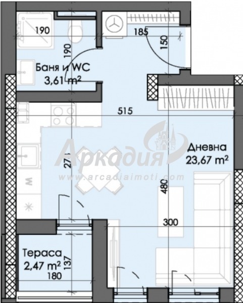 Til salgs  Studio Plovdiv , Trakija , 44 kvm | 81699151 - bilde [2]