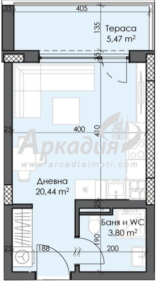 Продава  1-стаен град Пловдив , Тракия , 43 кв.м | 81699151 - изображение [2]